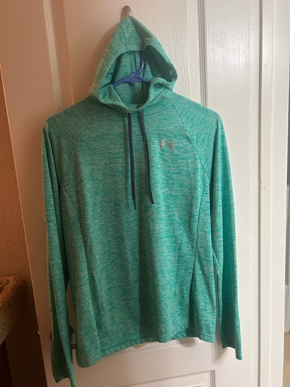 Under Armour Teal Heathered Hooded Pullover